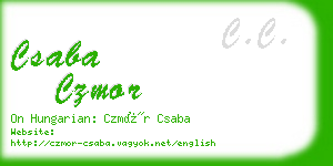 csaba czmor business card